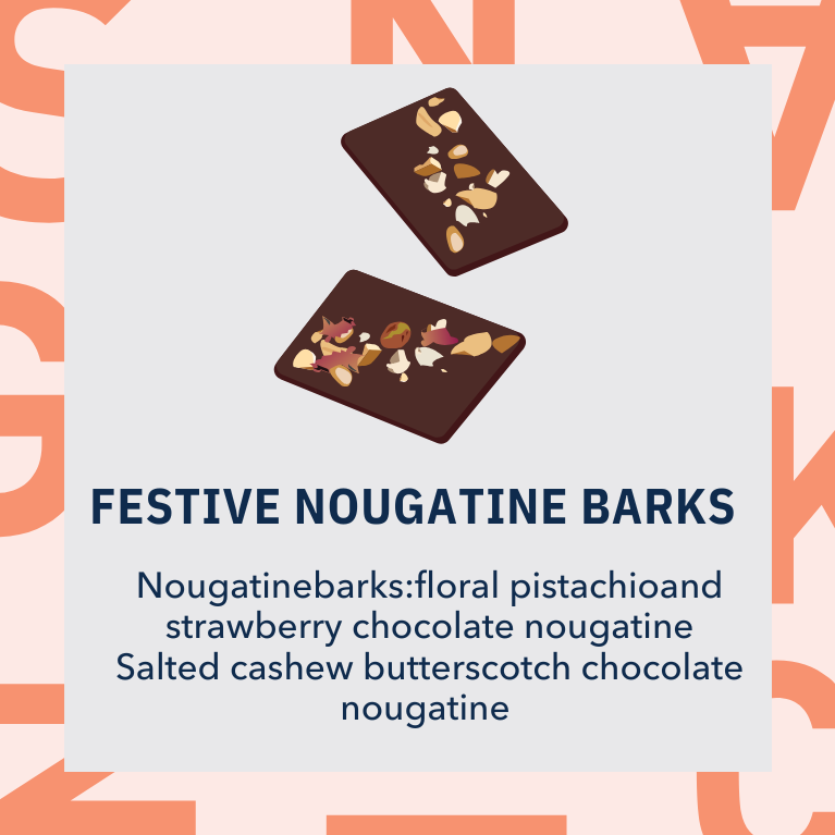 Festive Nougatine Barks (Veg/Vegan)