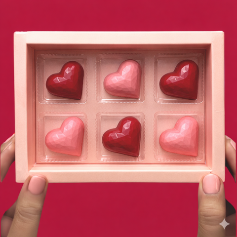 La folie's Valentines Box of 6 Bonbons