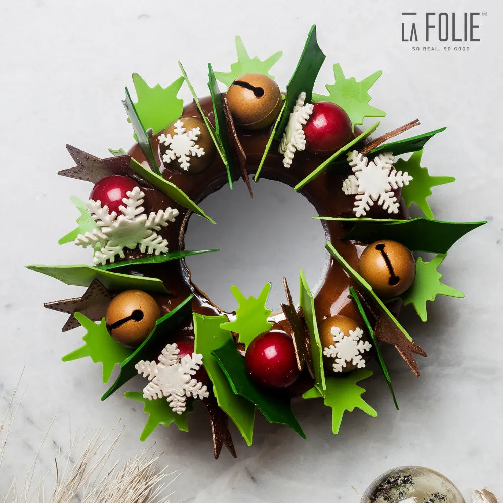 La Folie Christmas Holly Wreath